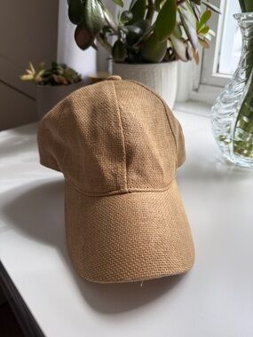 Zara Tan Woven Baseball Cap